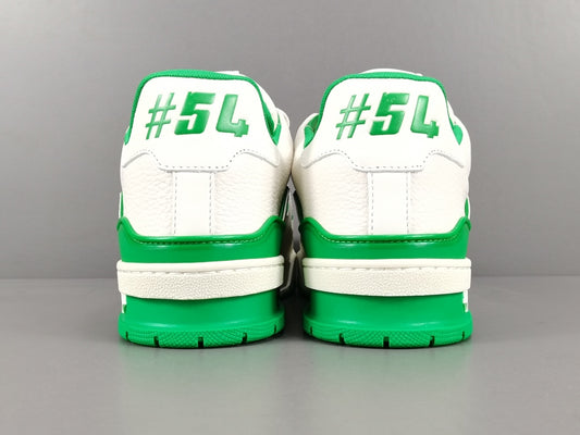 Louis Vuitton Trainer Low #54 Signature-White Green