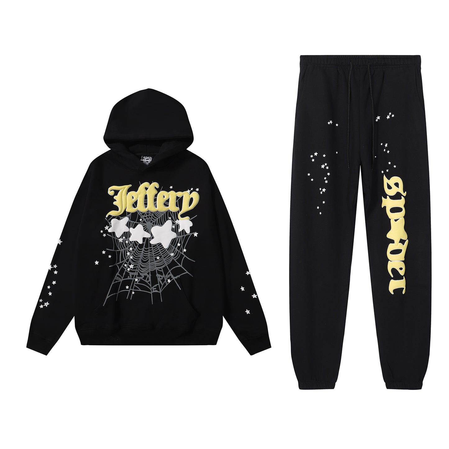 Set of Sp5der Jeffery Hoodie and Pants