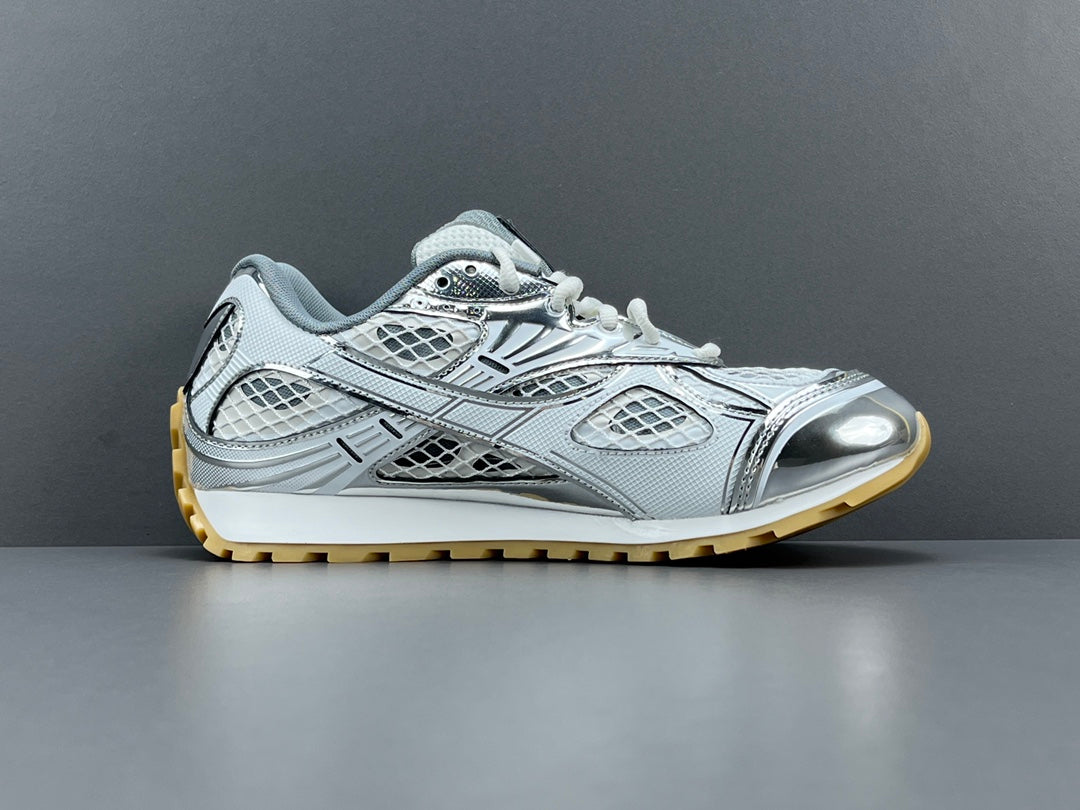 Bottega Veneta Orbit Sneaker White Silver