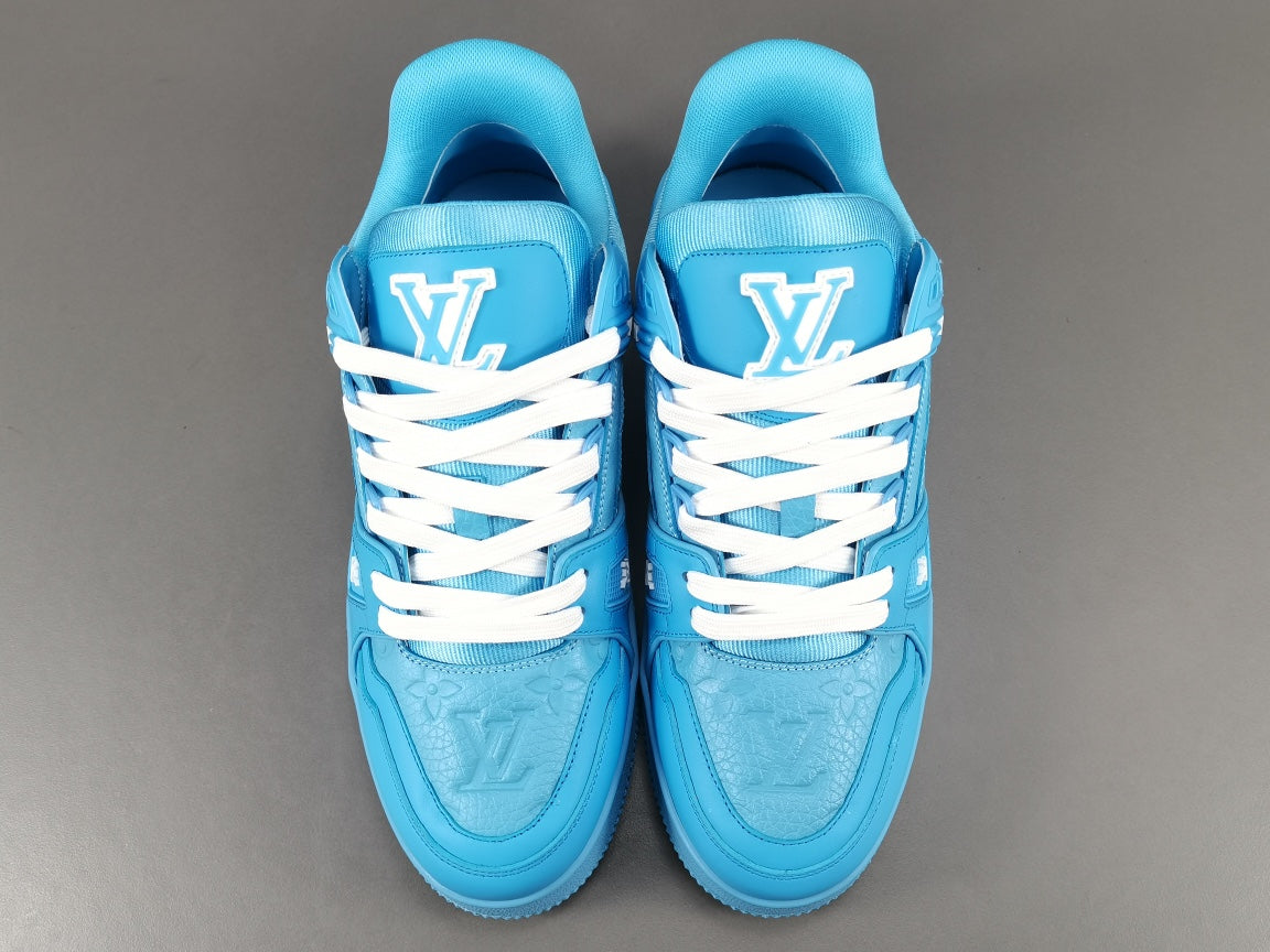 Louis Vuitton Trainer Embossed Monogram Blue