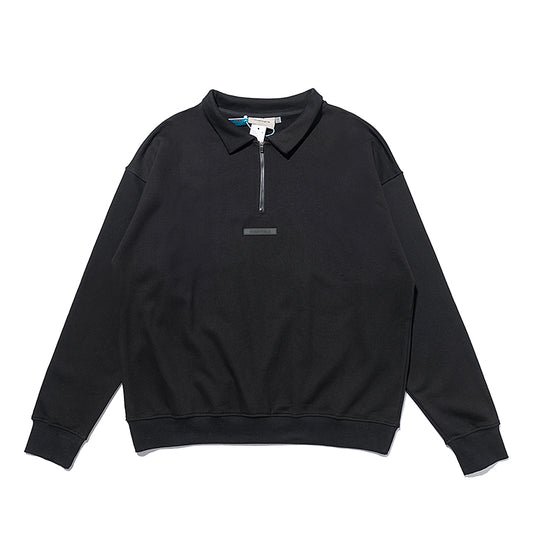 Essentials Polo long sleeve black