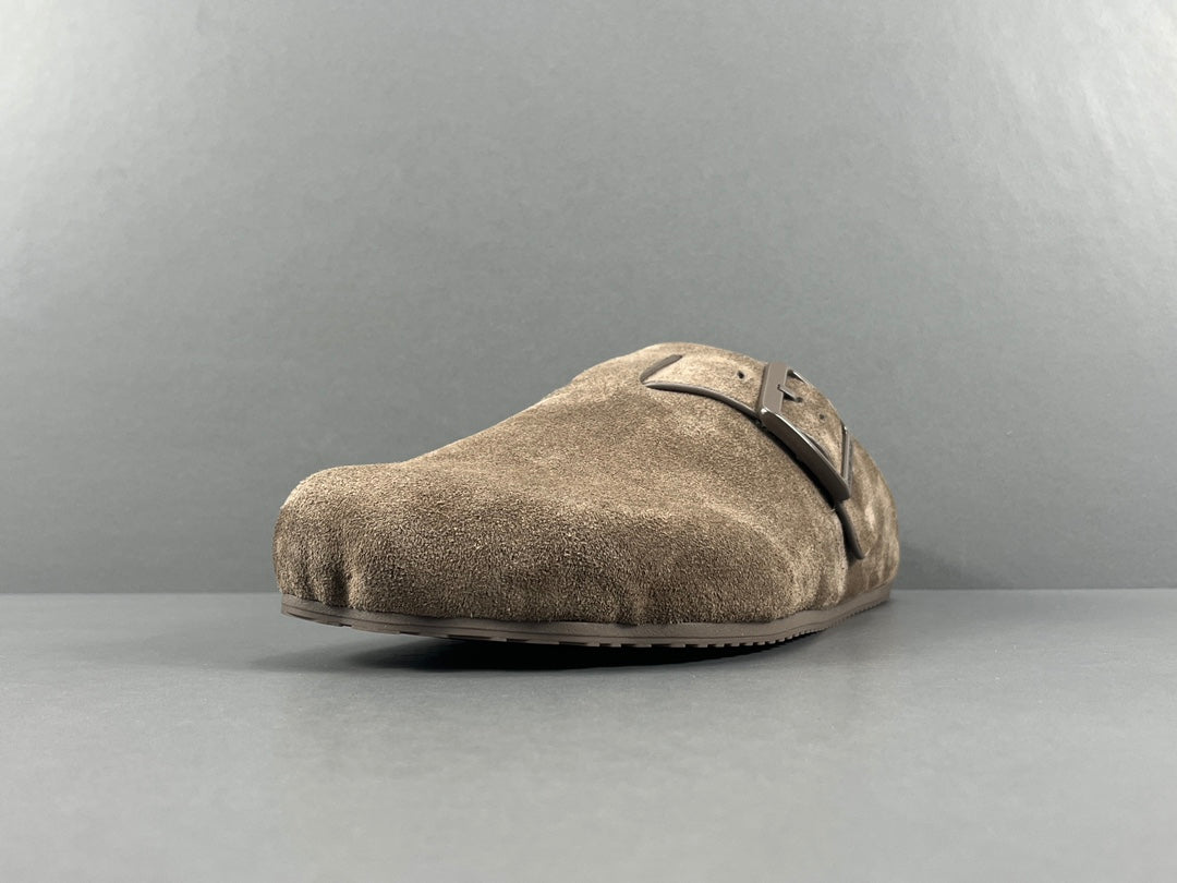 Balenciaga Sunday Suede Mule Brown