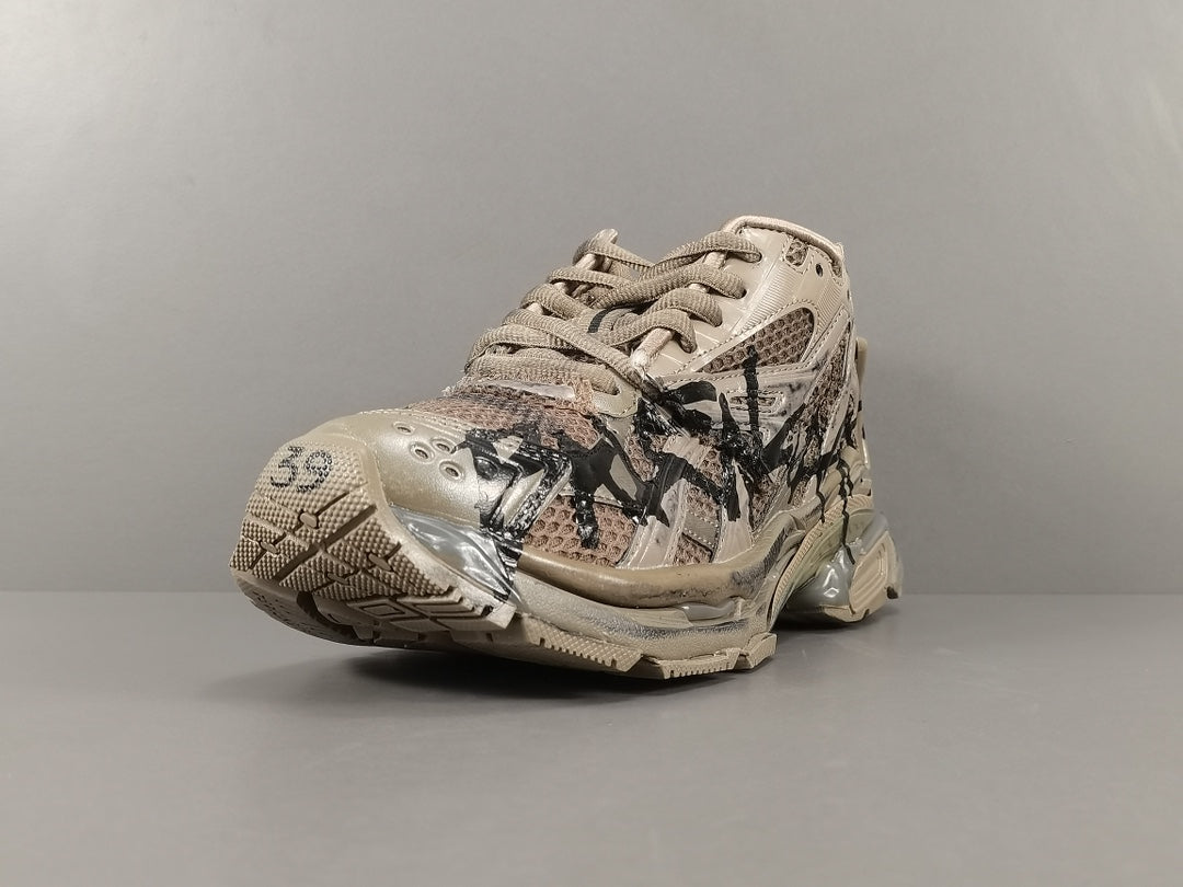 Balenciaga Runner Sneaker Brown Graffiti