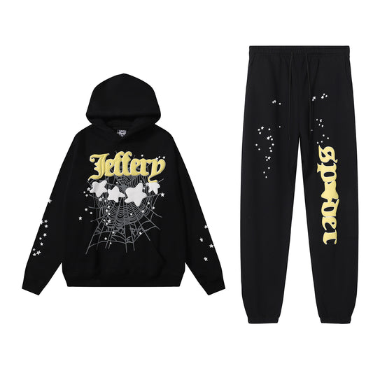 Set of Sp5der Jeffery Hoodie and Pants