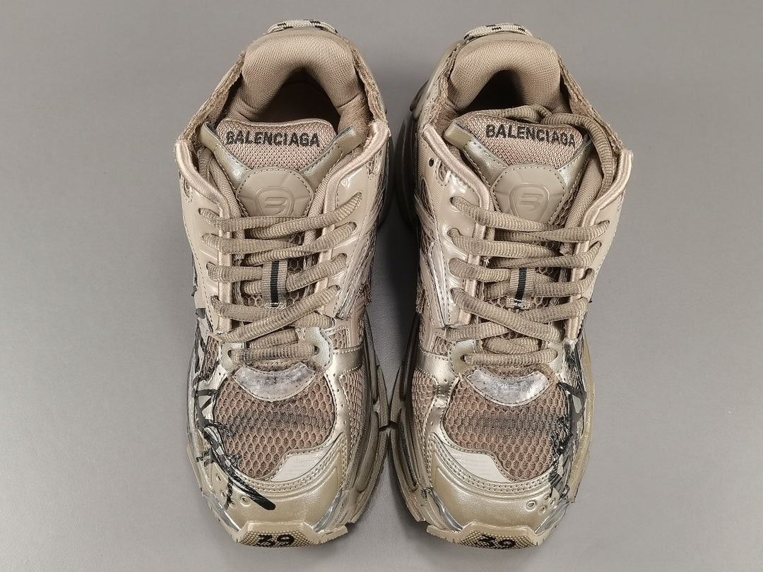 Balenciaga Runner Sneaker Brown Graffiti