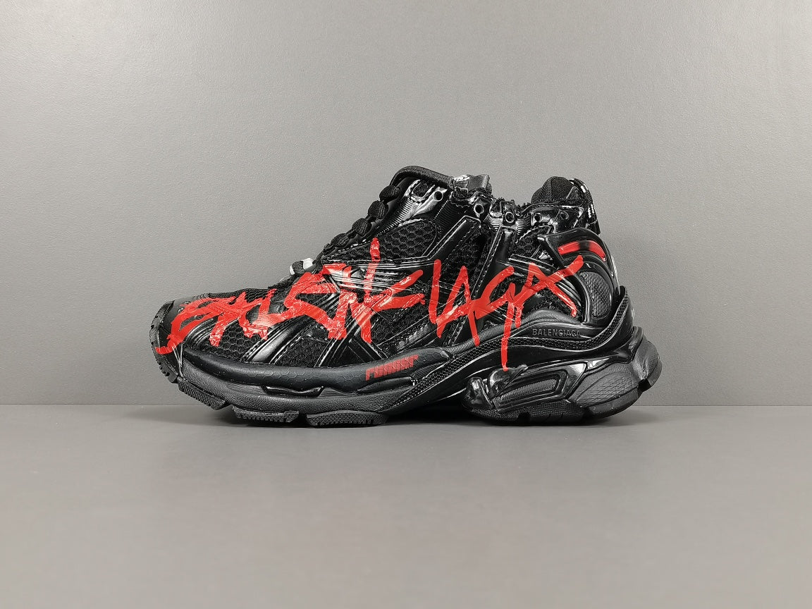 Balenciaga Runner Sneacker Black Graffiti