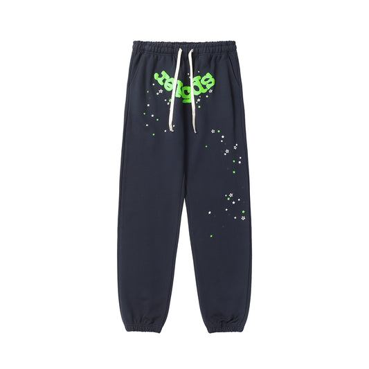 Set Of Sp5der Wait Web Hoodie and Pants Slate Grey