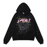 Sp5der P*nk Hoodie Black