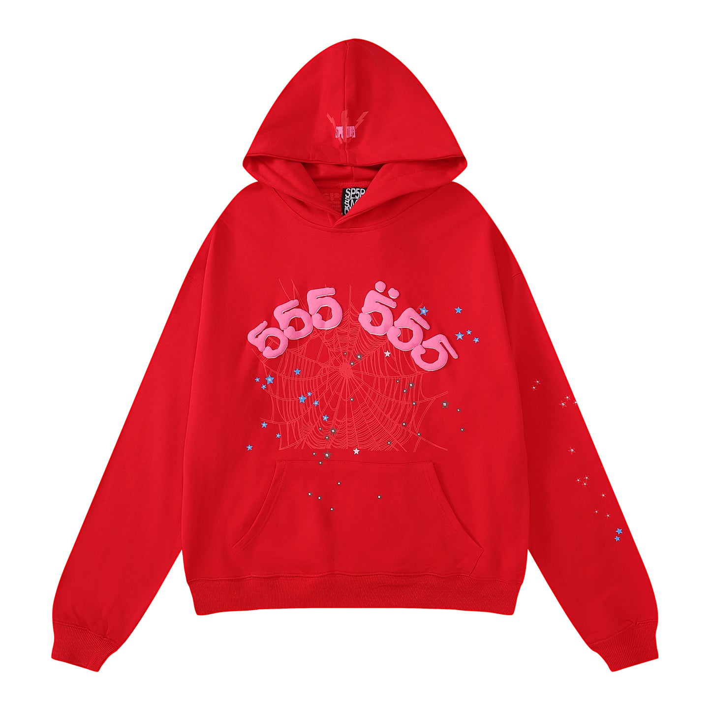 Sp5der Number 555 Hoodie Red