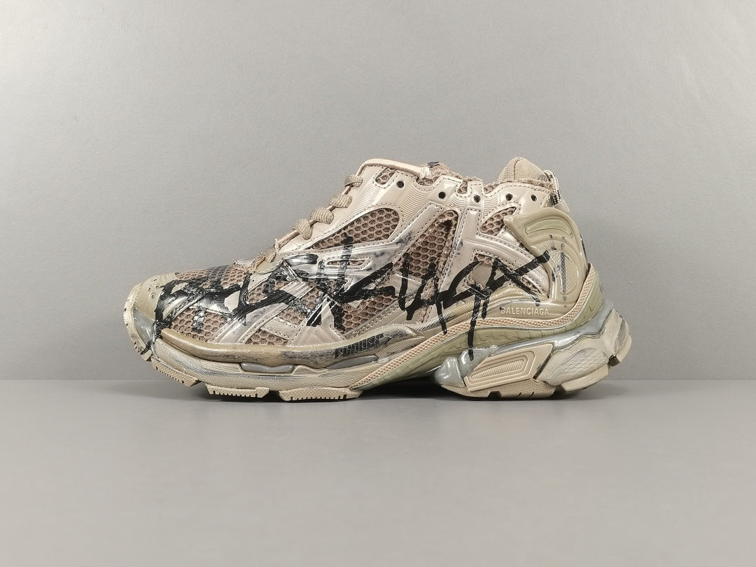 Balenciaga Runner Sneaker Brown Graffiti