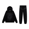 Set of Sp5der Phantom  Hoodie and Pants Black