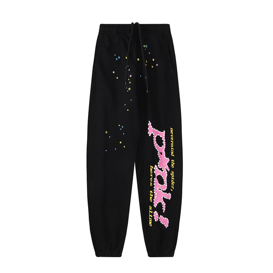 Sp5der P*nk Sweatpants Black