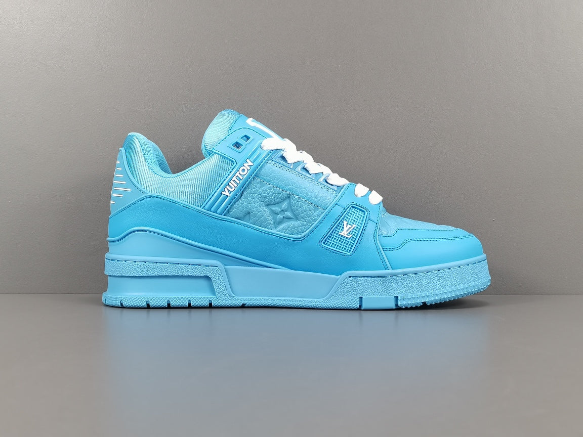 Louis Vuitton Trainer Embossed Monogram Blue