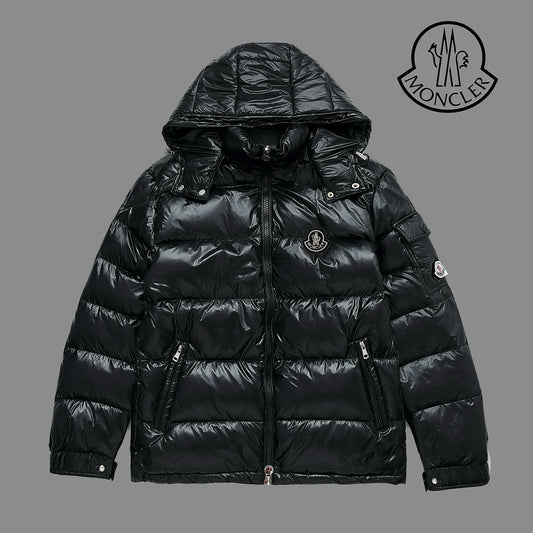 Moncler Maya Hooded short down jacket black