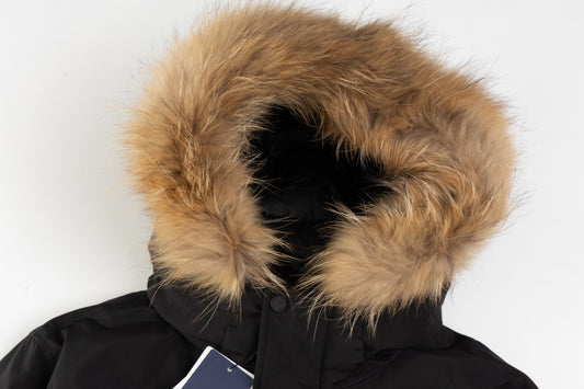 MLB New York Yankees hooded down jacket with a fur trim