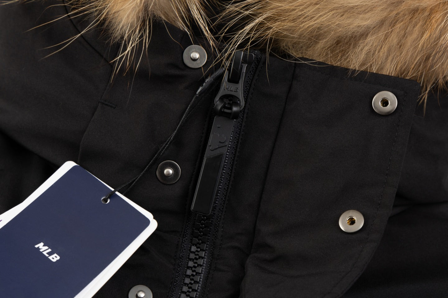 MLB New York Yankees hooded down jacket with a fur trim