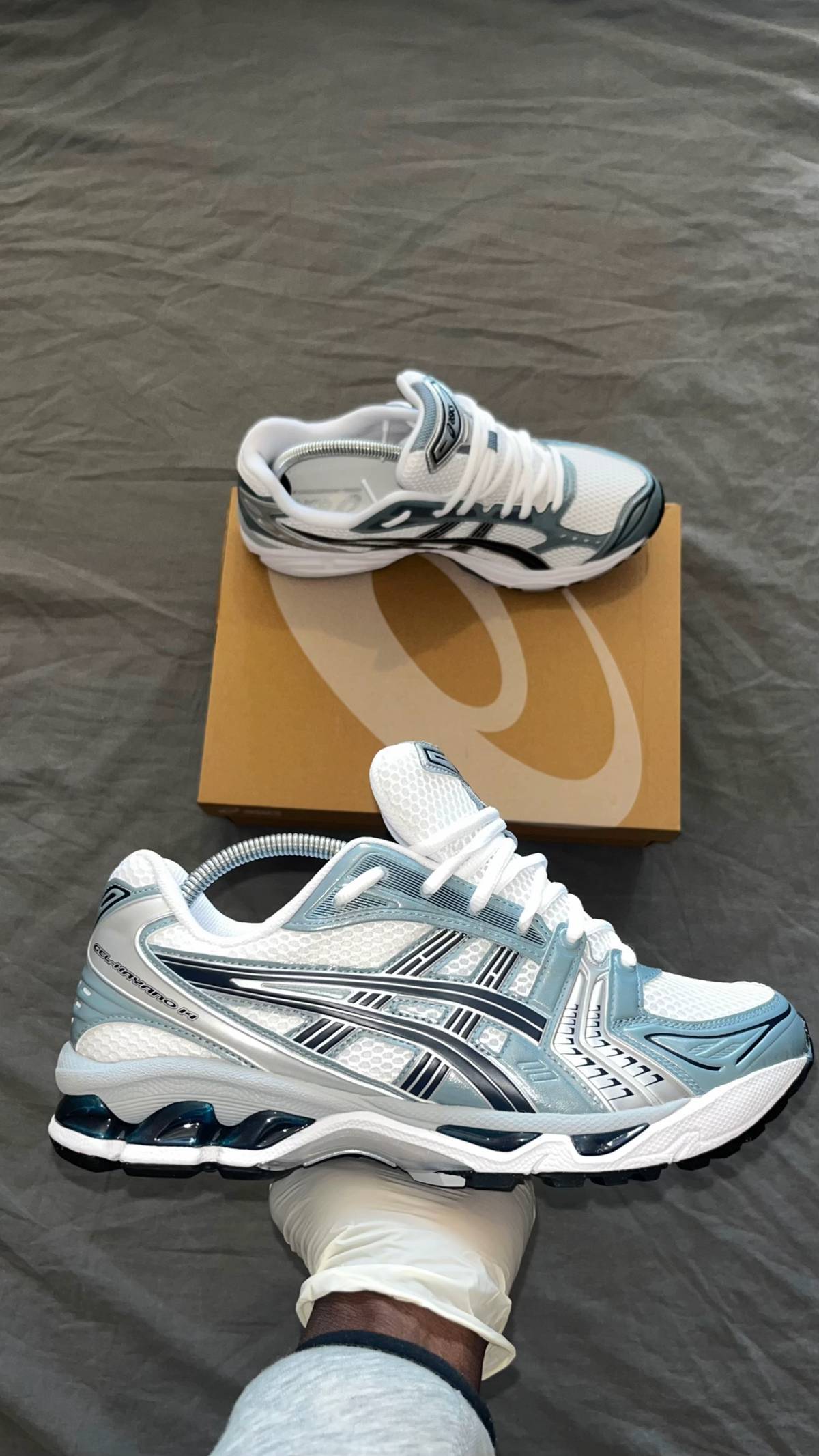 Asics gel kayano 14 White/Fjord Grey
